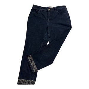 Chicos women’s fabulously slimming cropped jeans Embellished